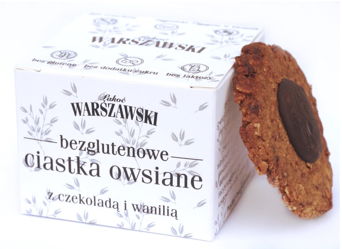 Ciastka Owsiane z czekoladą i wanilią – Łakoć Warszawski