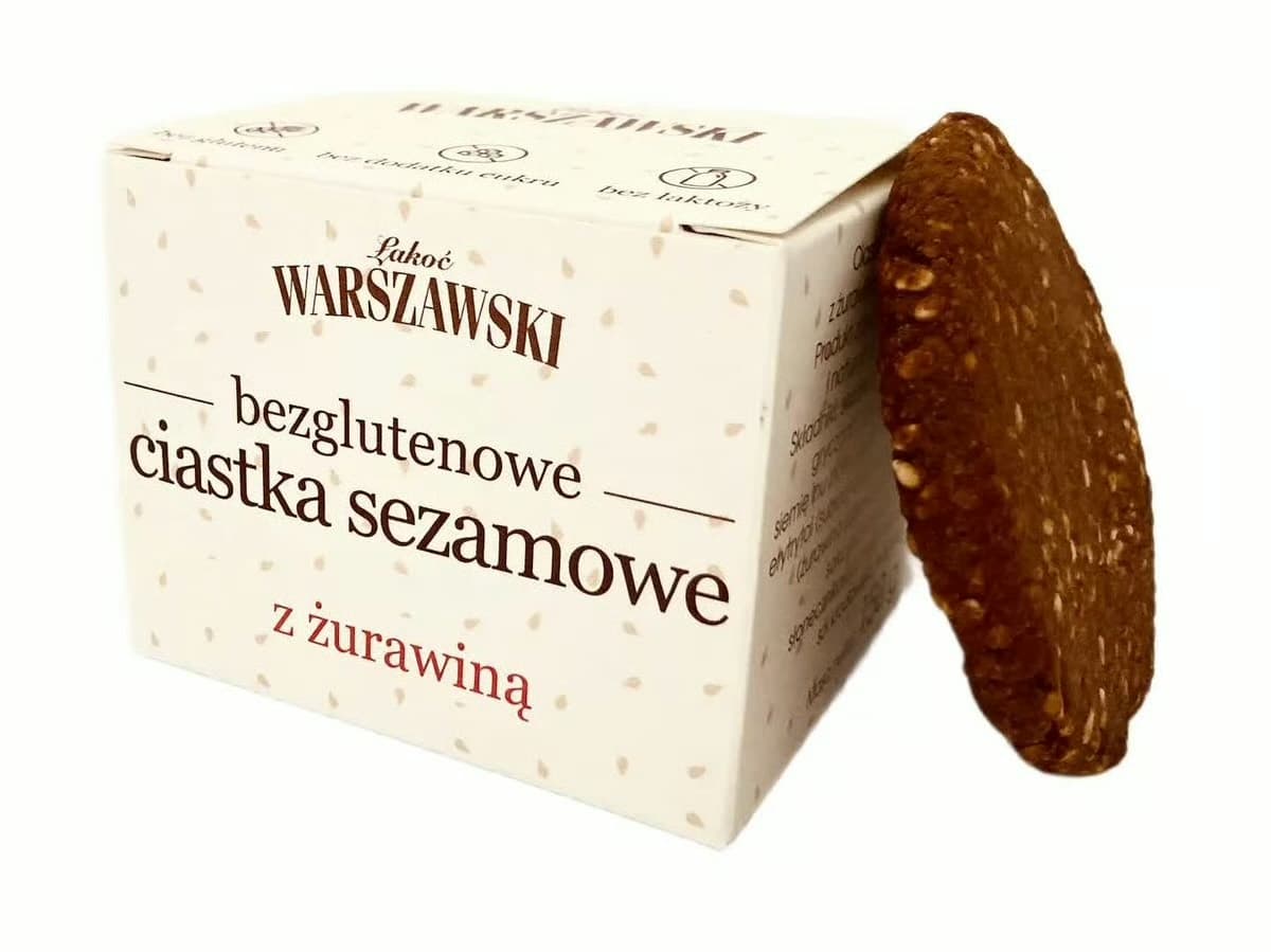 Ciastka Sezamowe z żurawiną – Łakoć Warszawski