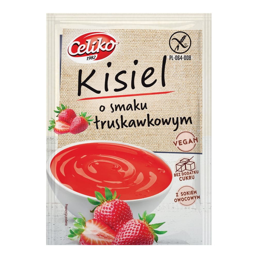 Kisiel o smaku truskawkowym – Celiko